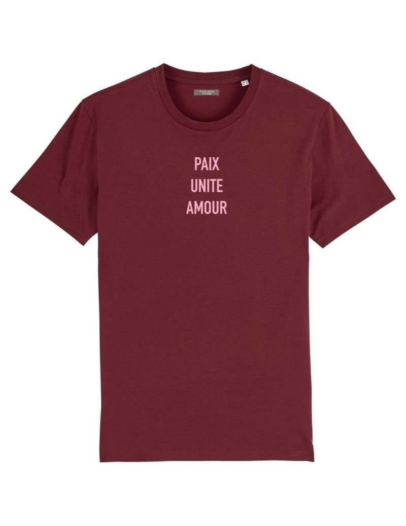 T-shirt 'Paix Unité Amour'...