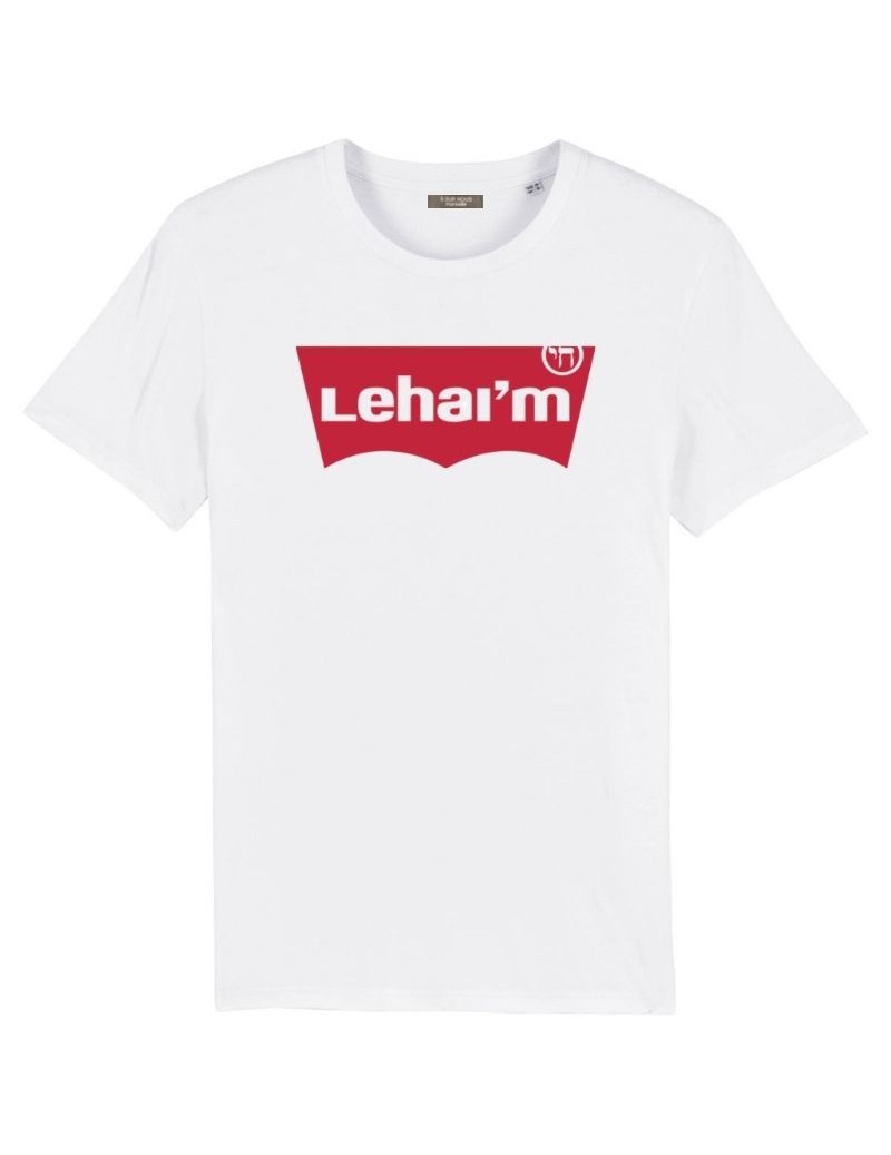T-shirt 'Lehaim' (blanc)