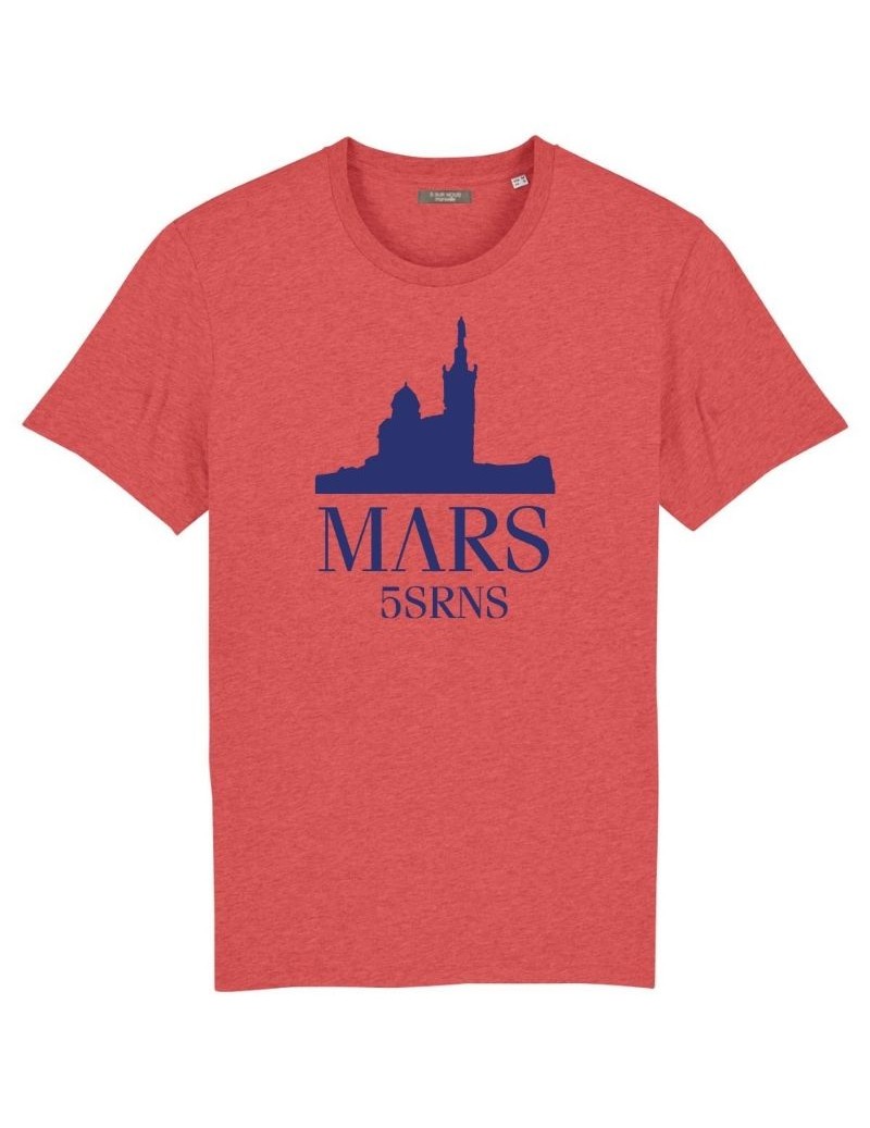 T-shirt 'MVRS' (rouge chiné)